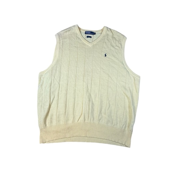 Polo Ralph Lauren Other - POLO RALPH LAUREN Sweater Mens XL Golf Vest V-Neck Jumper Pullover Yellow